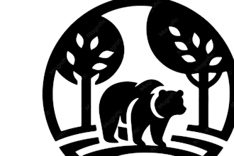 do logo in continuous line, line art, minimalist