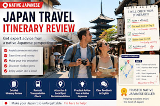 review your japan travel itinerary as a native japanese