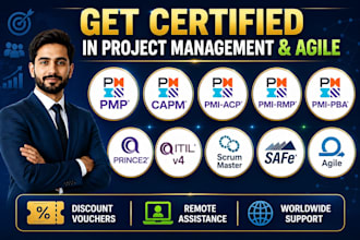 help you pass pmp, capm, pmi acp, scrum, safe, prince2 and itil certification