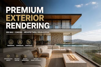 create premium exterior renders and production homes