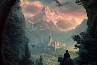 create a unique fantasy book cover fantasy book cover