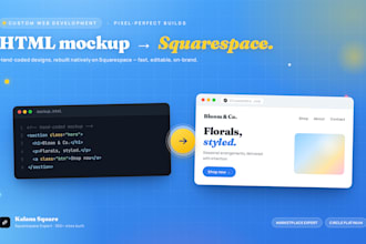 convert HTML to squarespace
