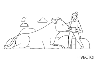 make vector line art or simple illustration