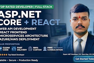 develop asp net core web API, mvc, react full stack, CRM and erp system