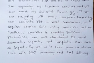 write anything with my beautiful handwriting