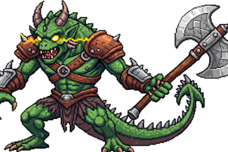 do pixel art monsters or character
