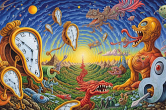 cerate a psychedelic surrealistic art for you