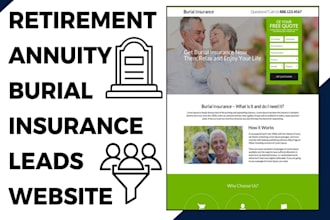 build final expense mortgage protection retirement annuity leads website