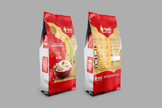 design professional rice bag packaging