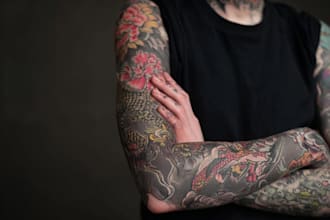 create a tattoo design of tattoo sleeve
