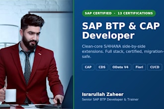 develop sap btp cap backend with fiori UI clean core s4hana