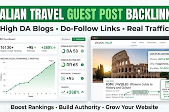publish italian travel guest post backlinks on high traffic travel blogs