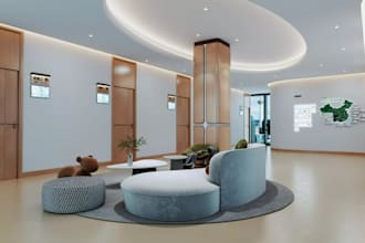 craft modern clinic,medical office,3d healthcare interior,wellness center render