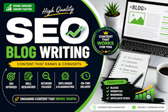 write high quality SEO blog articles and website content