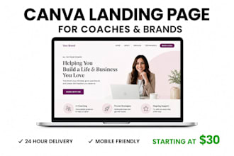 design a high converting 1 pagecanva website for your brand