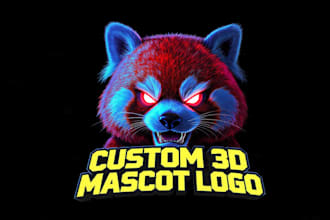 design custom 3d mascot logo for esports twitch youtube
