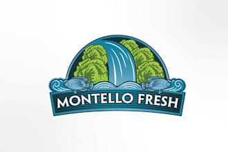 design fresh fish vegetable company logo