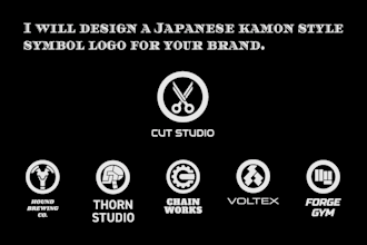 japanese kamon symbol logo design