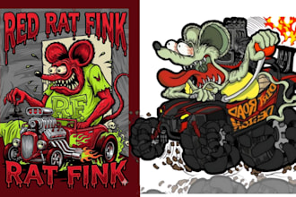 do ratfink rat fink t shirt kustom kulture art hot rod ed roth style lowbrow