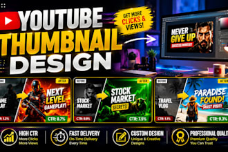 professional youtube thumbnails that increase CTR and views