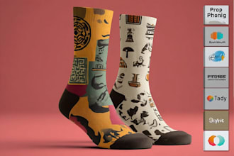 design custom and unique socks design