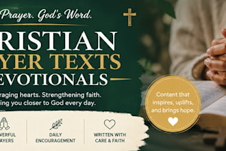 write powerful christian prayer texts, and sermons