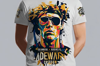 create fantasy warrior t shirt illustration