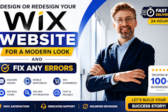 design or redesign ecommerce wix studio website SEO fix website page bug errors
