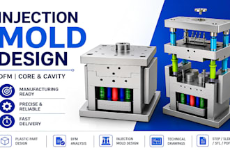 create plastic part and mold designs