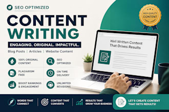 write SEO optimized blog posts and articles for your website