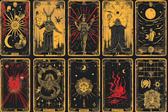 a custom full tarot or oracle card deck with box