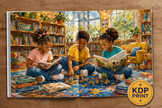 design african american watercolor storybook covers