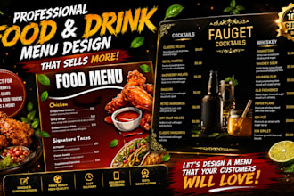 design creative awesome restaurant food menu
