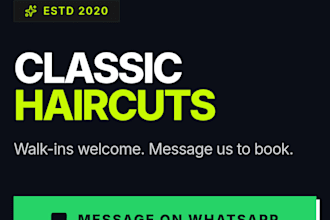 build a simple website with whatsapp booking for  businesses