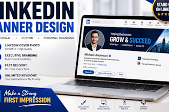 design linkedin banner cover photo personal branding social media kit cover art