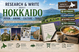 research japanese culture and write SEO content