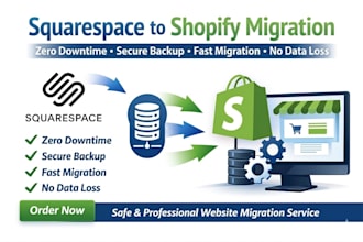migrate squarespace to shopify securely with zero SEO loss transfer my website