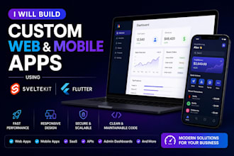build custom web and mobile apps using sveltekit and flutter