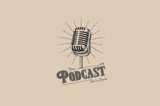 design a podcast cover art and podcast logo
