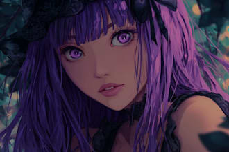 draw anime character art for vtuber, merch and clothing