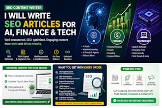 write SEO content for ai, finance, and tech