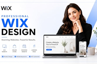 design wix website, wix online store, wix landing page and wix booking website