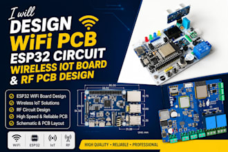 design wifi pcb esp32 circuit wireless iot board and rf pcb design