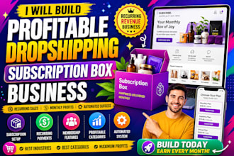 develop profitable membership subscription box ecommerce website sales