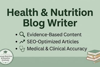 professional health content and nutrition blog writing