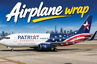design airplane wrap, car wrap design and all kind of vehicle design