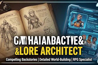 develop unique character narratives and world building lore