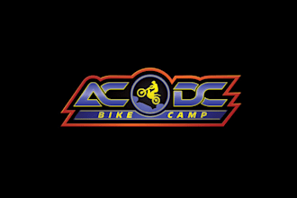 make technical bike school logo with electric trials bikes