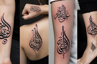 design professional arabic calligraphy tattoo