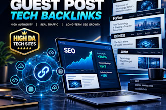 do tech guest post with tech backlinks on 70 plus DR sites